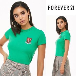 Forever 21 Women’s Green Harvard Logo Tee